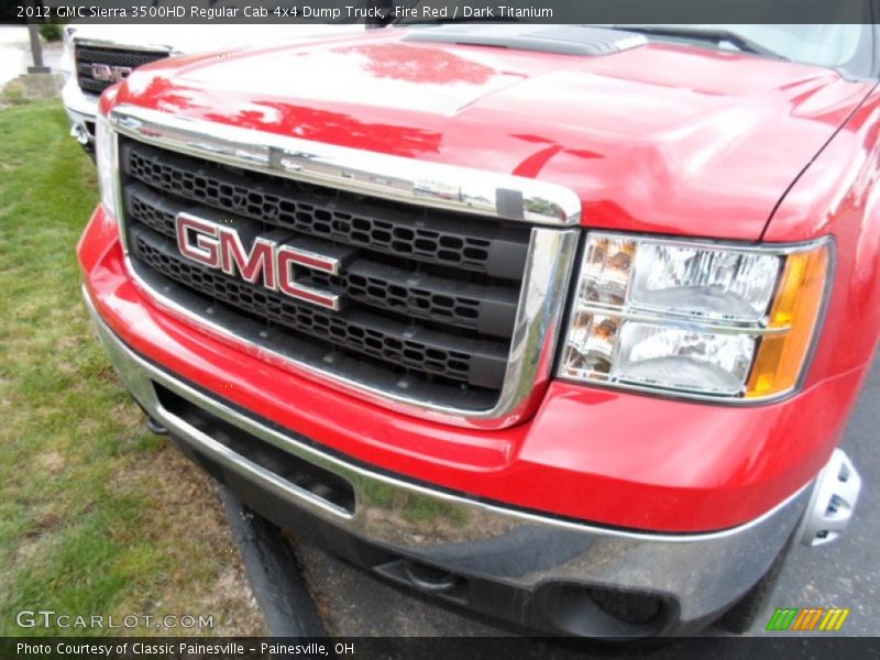 Fire Red / Dark Titanium 2012 GMC Sierra 3500HD Regular Cab 4x4 Dump Truck