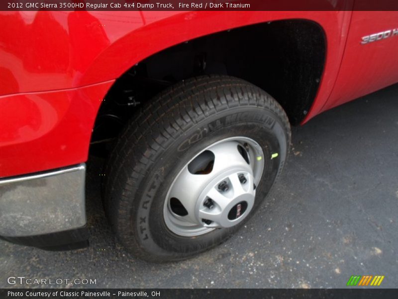 Fire Red / Dark Titanium 2012 GMC Sierra 3500HD Regular Cab 4x4 Dump Truck