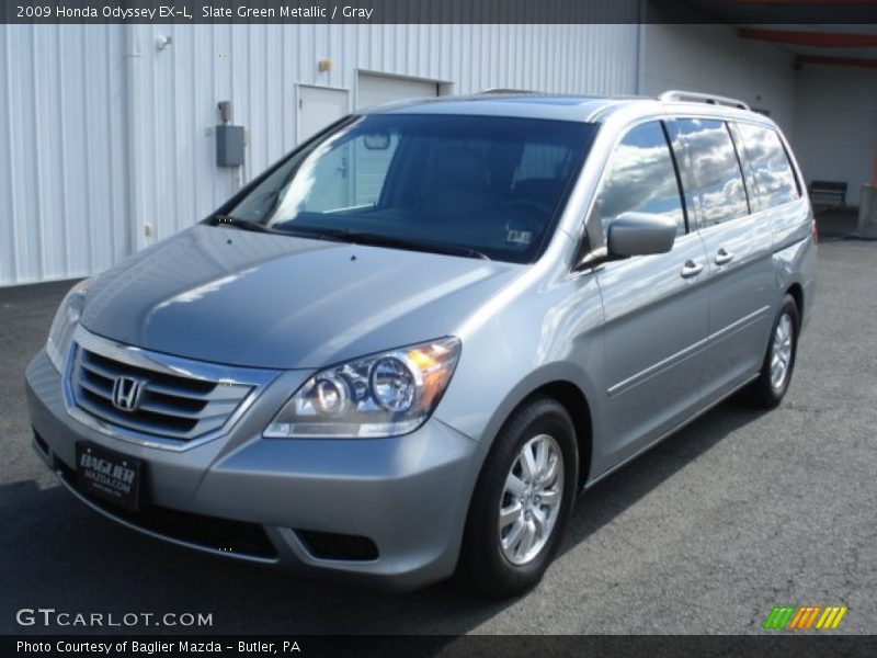 Slate Green Metallic / Gray 2009 Honda Odyssey EX-L