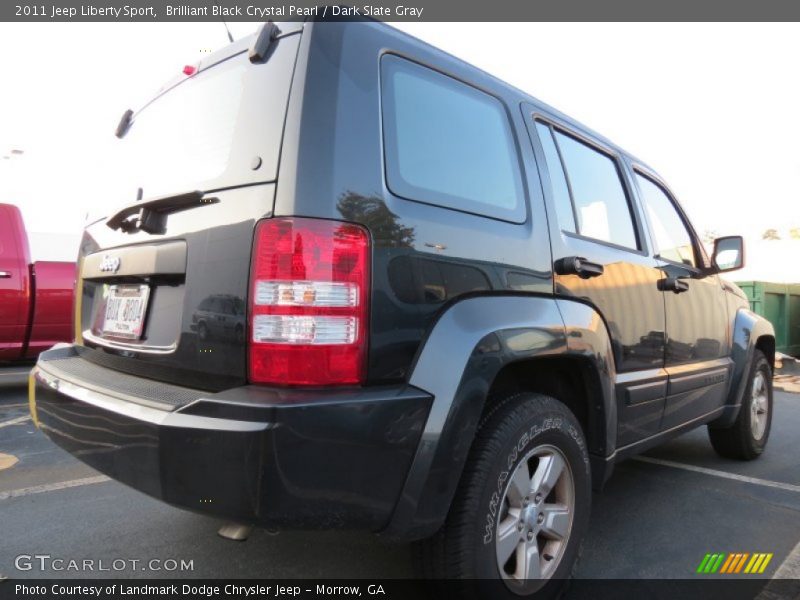 Brilliant Black Crystal Pearl / Dark Slate Gray 2011 Jeep Liberty Sport