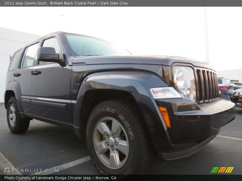 Brilliant Black Crystal Pearl / Dark Slate Gray 2011 Jeep Liberty Sport