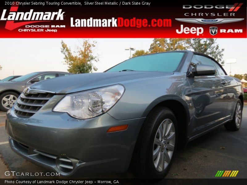 Silver Steel Metallic / Dark Slate Gray 2010 Chrysler Sebring Touring Convertible