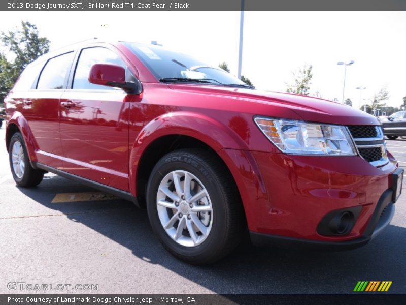 Brilliant Red Tri-Coat Pearl / Black 2013 Dodge Journey SXT