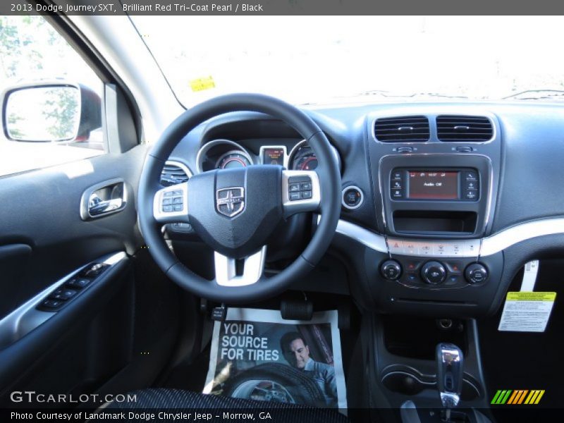 Brilliant Red Tri-Coat Pearl / Black 2013 Dodge Journey SXT