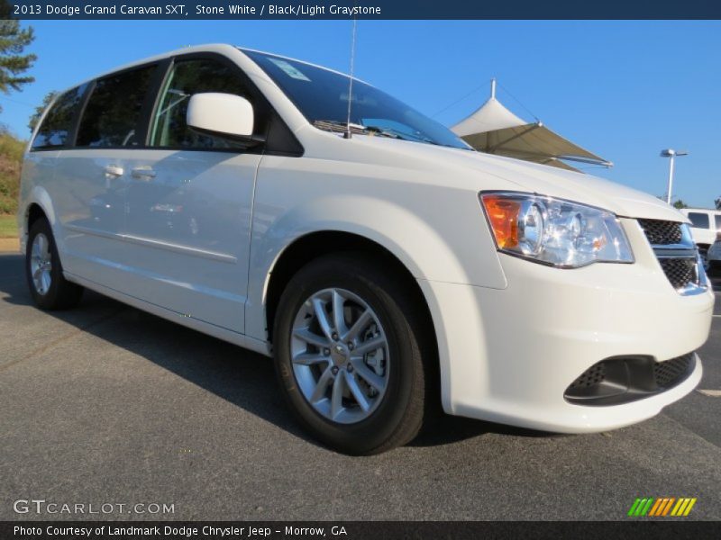 Stone White / Black/Light Graystone 2013 Dodge Grand Caravan SXT
