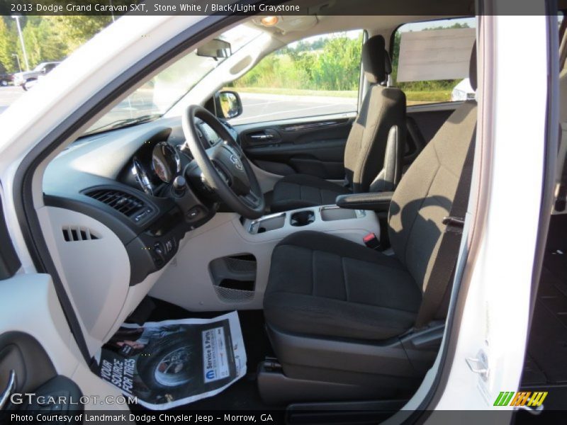 Stone White / Black/Light Graystone 2013 Dodge Grand Caravan SXT
