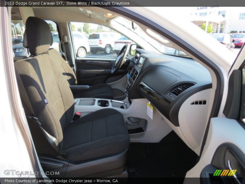 Stone White / Black/Light Graystone 2013 Dodge Grand Caravan SXT