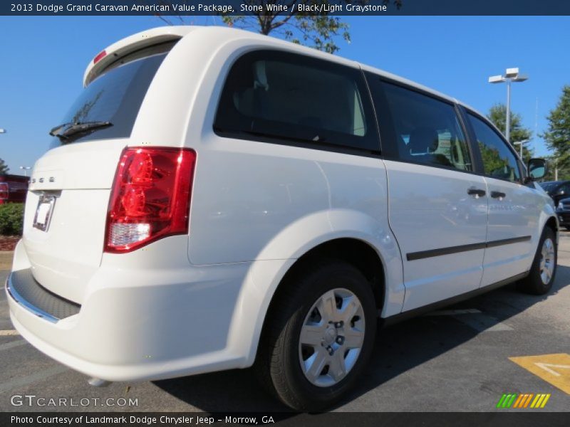 Stone White / Black/Light Graystone 2013 Dodge Grand Caravan American Value Package