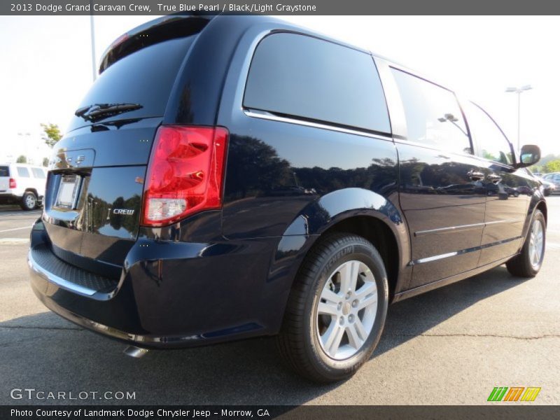 True Blue Pearl / Black/Light Graystone 2013 Dodge Grand Caravan Crew