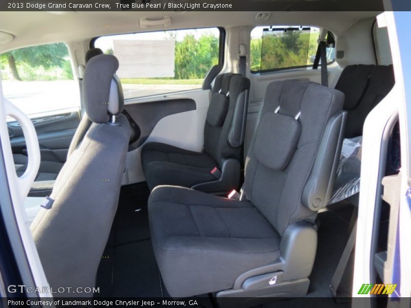 True Blue Pearl / Black/Light Graystone 2013 Dodge Grand Caravan Crew