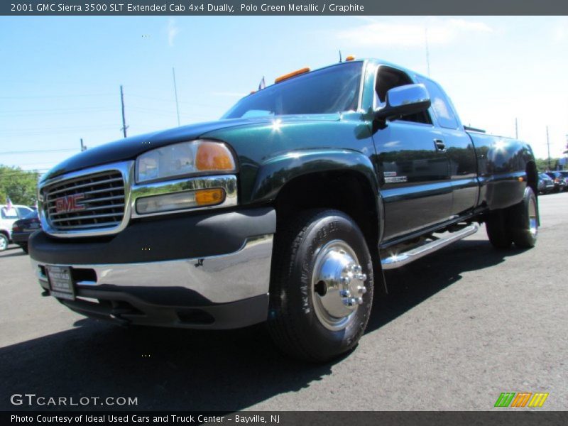 Polo Green Metallic / Graphite 2001 GMC Sierra 3500 SLT Extended Cab 4x4 Dually