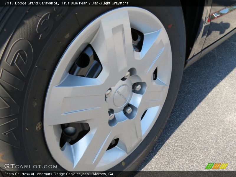 True Blue Pearl / Black/Light Graystone 2013 Dodge Grand Caravan SE