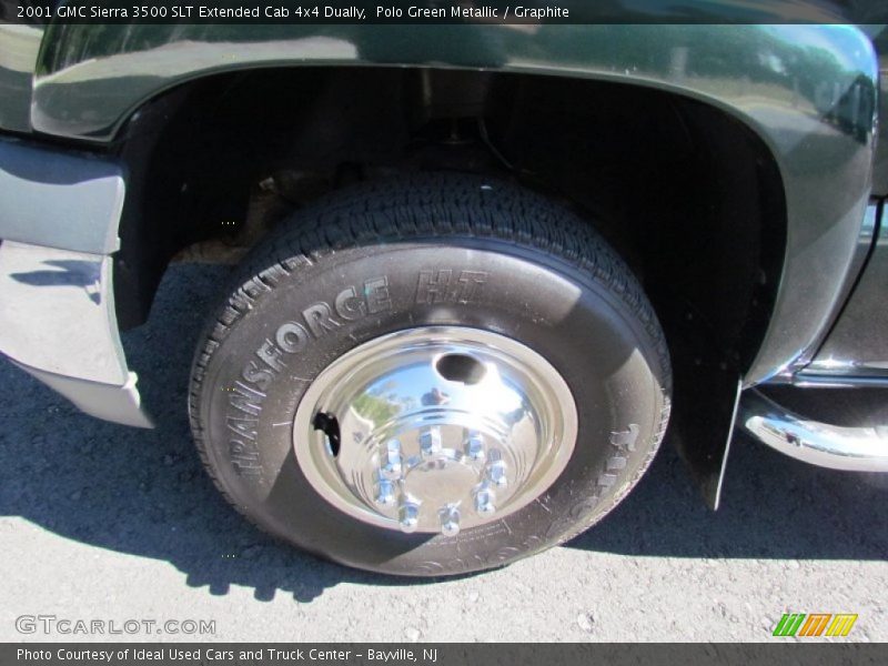 Polo Green Metallic / Graphite 2001 GMC Sierra 3500 SLT Extended Cab 4x4 Dually
