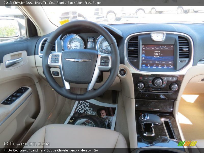 Ivory Tri-Coat Pearl / Black/Light Frost Beige 2013 Chrysler 300