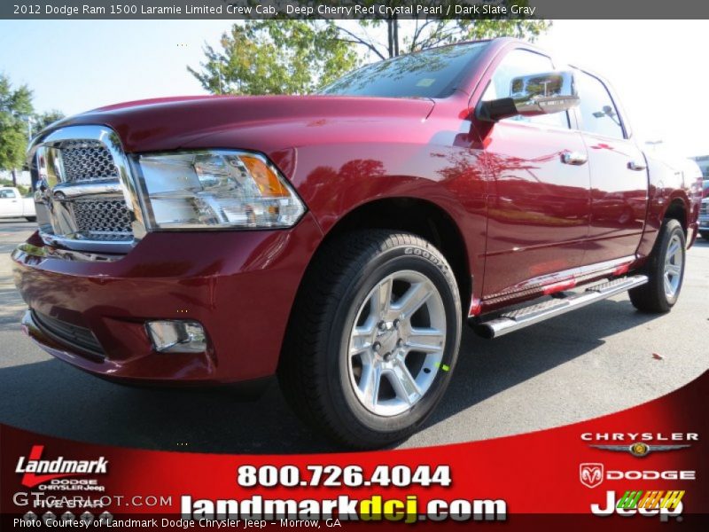 Deep Cherry Red Crystal Pearl / Dark Slate Gray 2012 Dodge Ram 1500 Laramie Limited Crew Cab