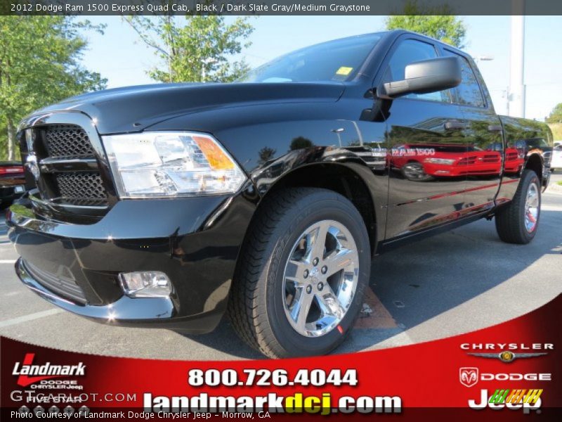 Black / Dark Slate Gray/Medium Graystone 2012 Dodge Ram 1500 Express Quad Cab