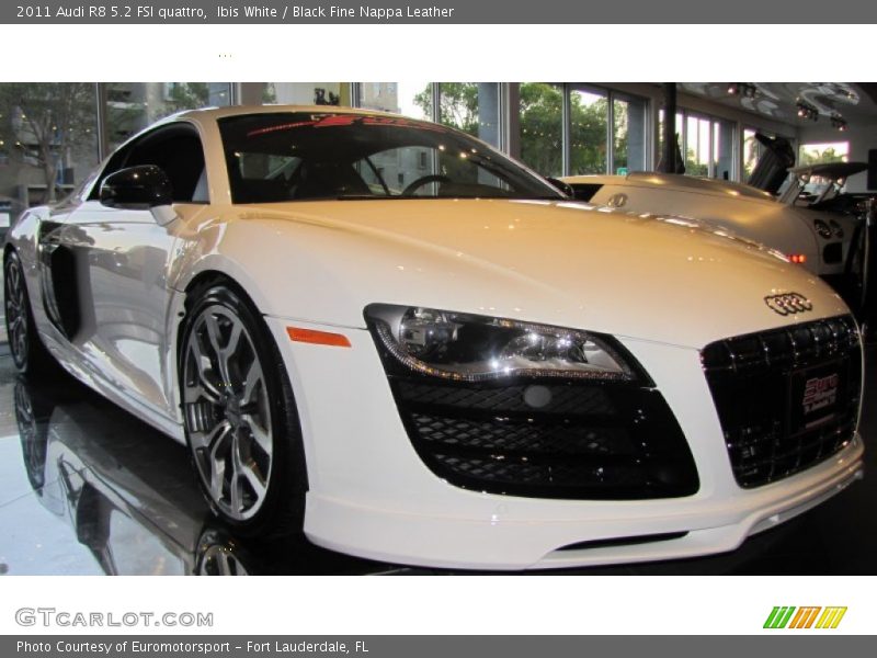 Ibis White / Black Fine Nappa Leather 2011 Audi R8 5.2 FSI quattro