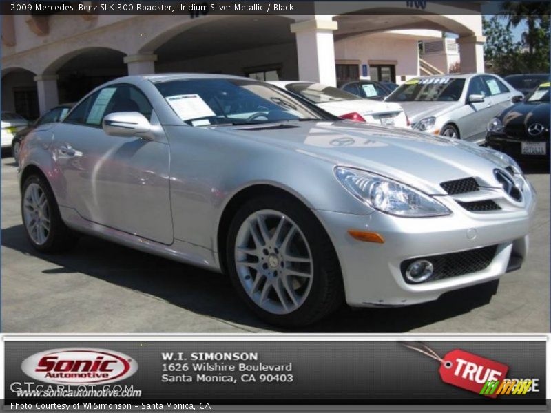 Iridium Silver Metallic / Black 2009 Mercedes-Benz SLK 300 Roadster