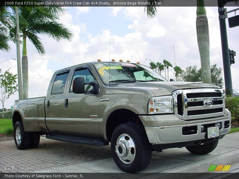 Arizona Beige Metallic / Tan 2006 Ford F350 Super Duty Lariat FX4 Crew Cab 4x4 Dually