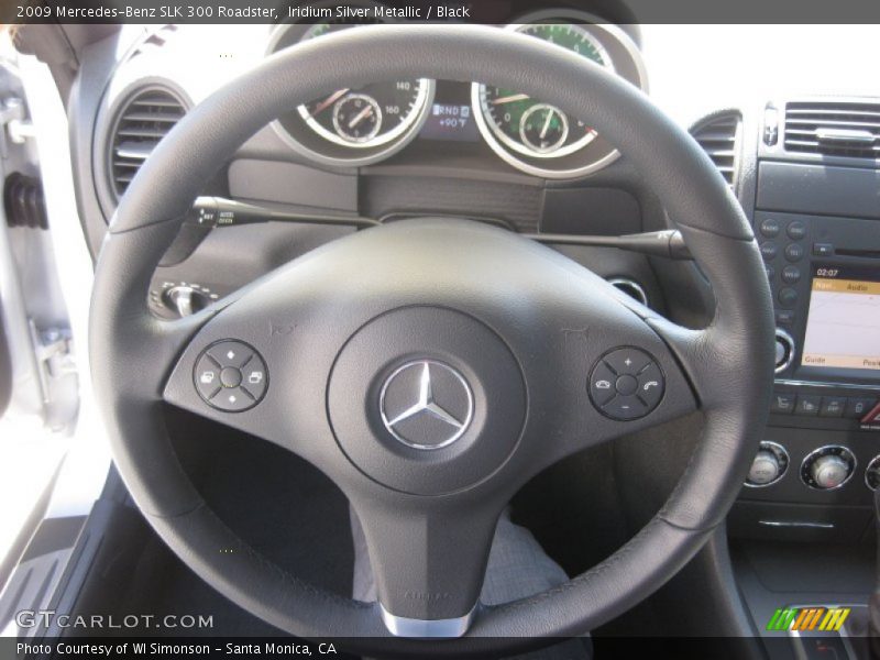 Iridium Silver Metallic / Black 2009 Mercedes-Benz SLK 300 Roadster