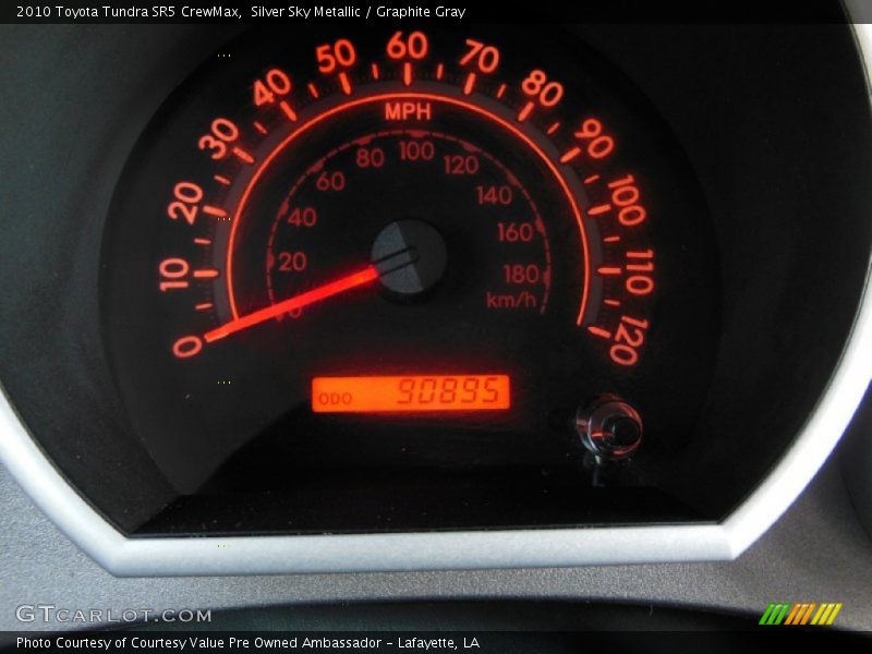 Silver Sky Metallic / Graphite Gray 2010 Toyota Tundra SR5 CrewMax