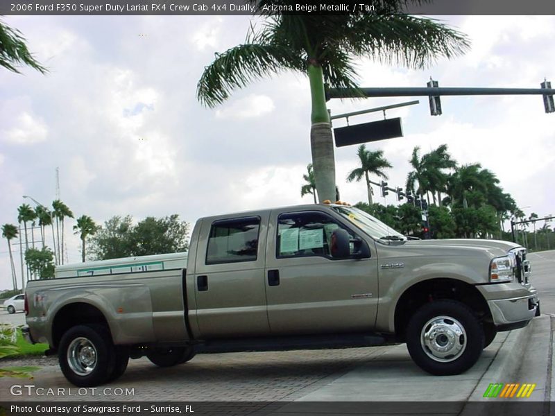 Arizona Beige Metallic / Tan 2006 Ford F350 Super Duty Lariat FX4 Crew Cab 4x4 Dually