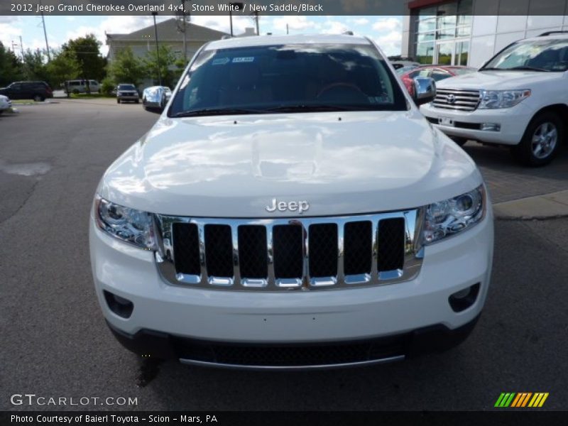 Stone White / New Saddle/Black 2012 Jeep Grand Cherokee Overland 4x4