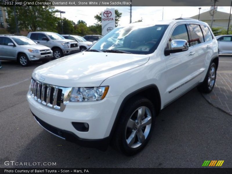 Stone White / New Saddle/Black 2012 Jeep Grand Cherokee Overland 4x4