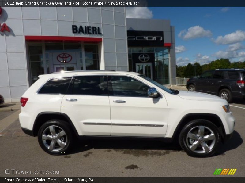 Stone White / New Saddle/Black 2012 Jeep Grand Cherokee Overland 4x4