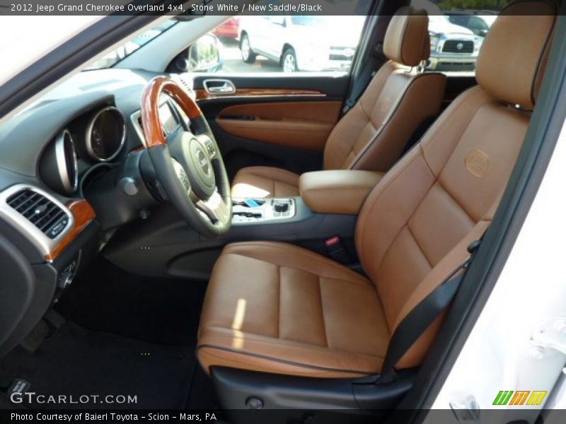 Stone White / New Saddle/Black 2012 Jeep Grand Cherokee Overland 4x4