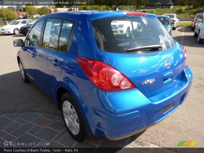 Sapphire Blue Metallic / Charcoal 2007 Nissan Versa S