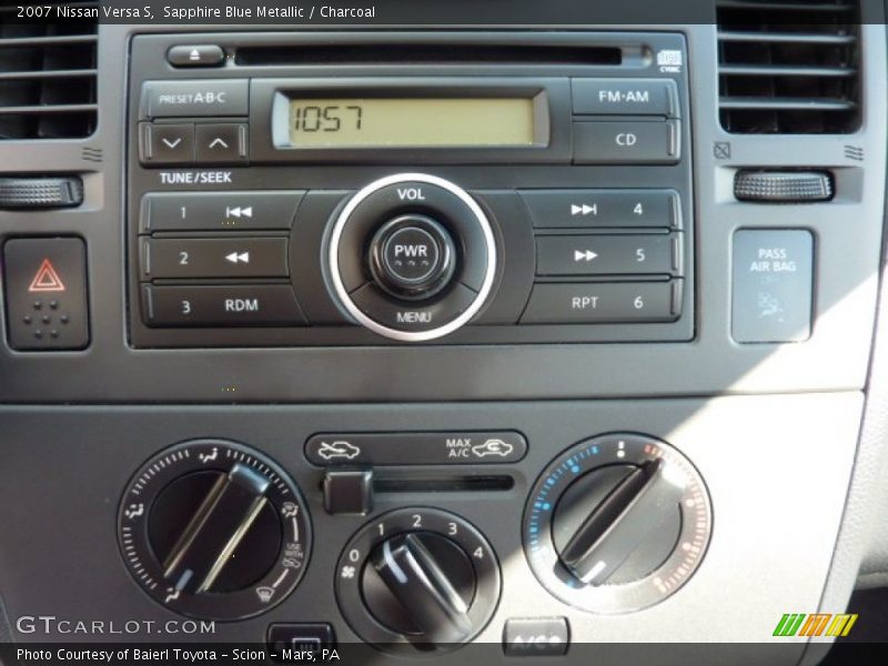 Sapphire Blue Metallic / Charcoal 2007 Nissan Versa S