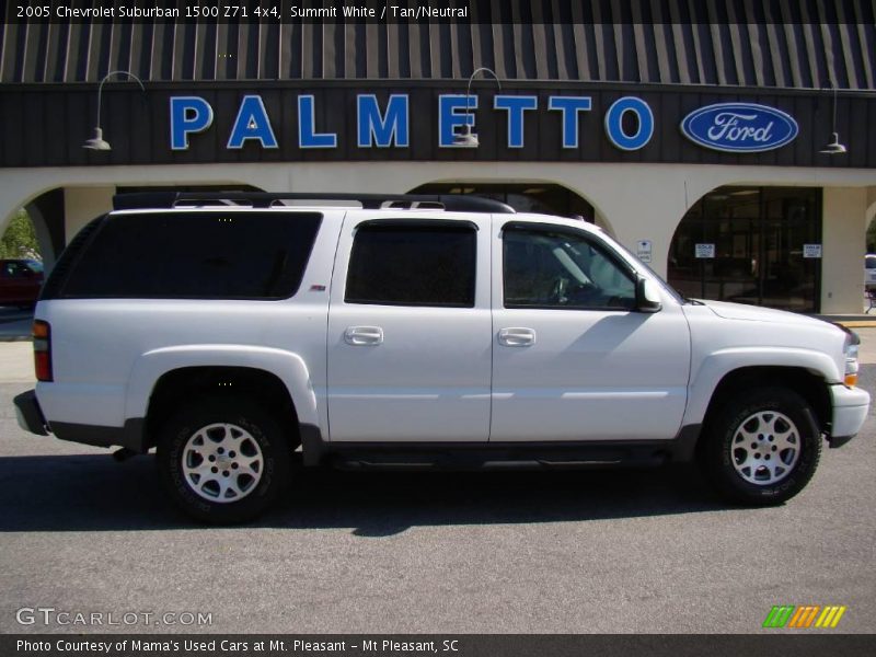 Summit White / Tan/Neutral 2005 Chevrolet Suburban 1500 Z71 4x4