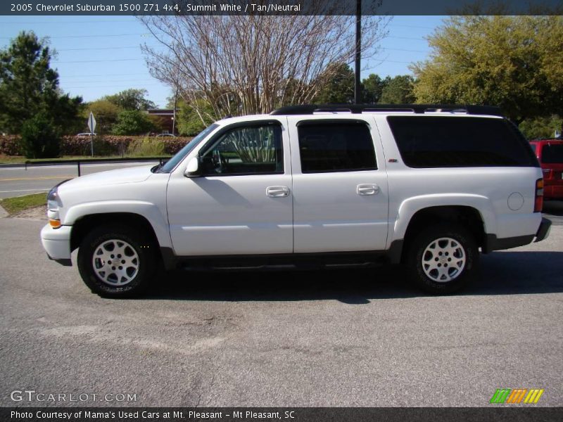 Summit White / Tan/Neutral 2005 Chevrolet Suburban 1500 Z71 4x4