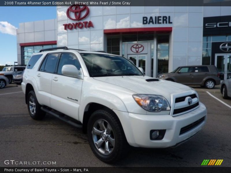 Blizzard White Pearl / Stone Gray 2008 Toyota 4Runner Sport Edition 4x4