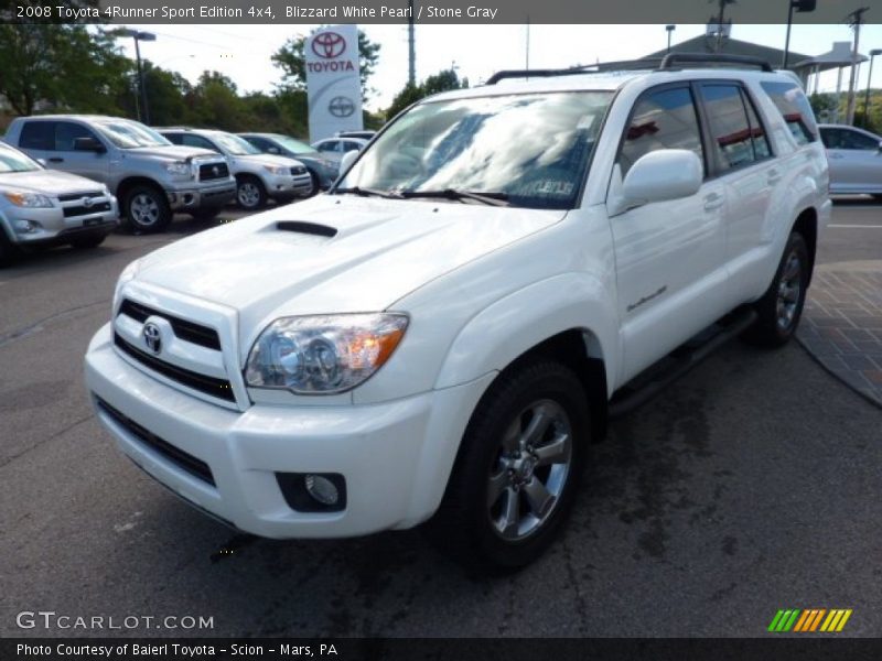 Blizzard White Pearl / Stone Gray 2008 Toyota 4Runner Sport Edition 4x4
