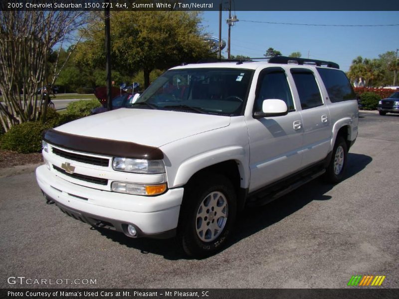 Summit White / Tan/Neutral 2005 Chevrolet Suburban 1500 Z71 4x4