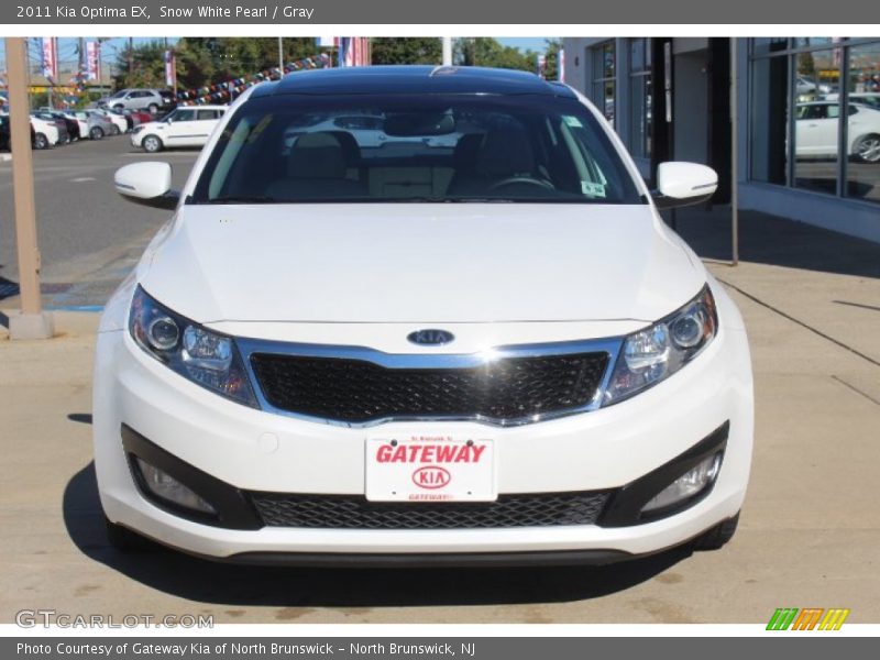 Snow White Pearl / Gray 2011 Kia Optima EX