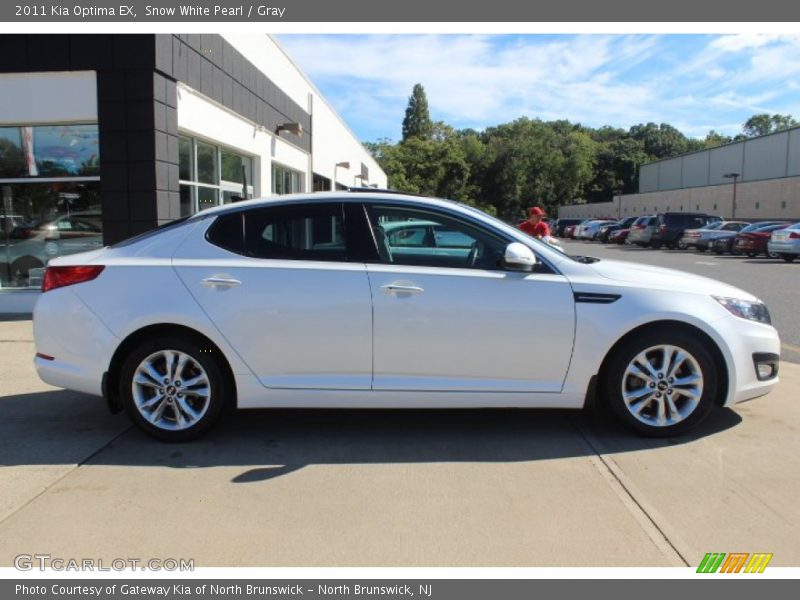 Snow White Pearl / Gray 2011 Kia Optima EX