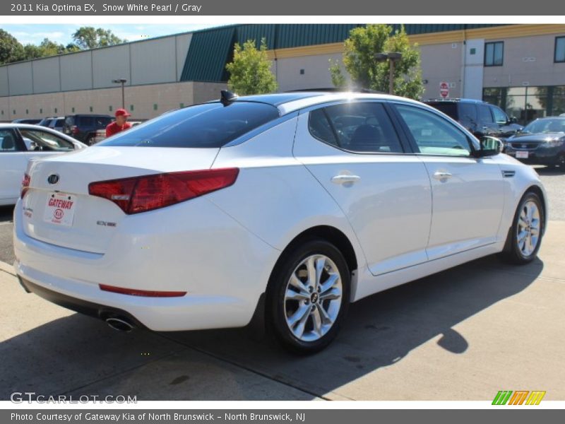 Snow White Pearl / Gray 2011 Kia Optima EX