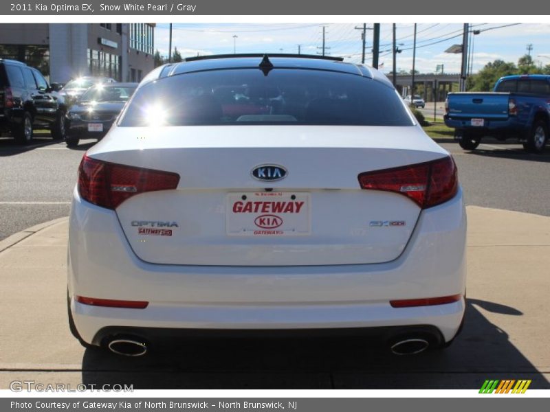 Snow White Pearl / Gray 2011 Kia Optima EX