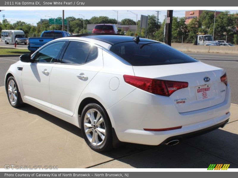 Snow White Pearl / Gray 2011 Kia Optima EX