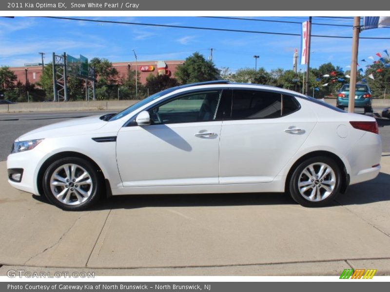 Snow White Pearl / Gray 2011 Kia Optima EX