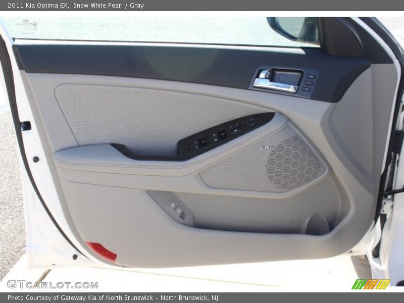 Snow White Pearl / Gray 2011 Kia Optima EX