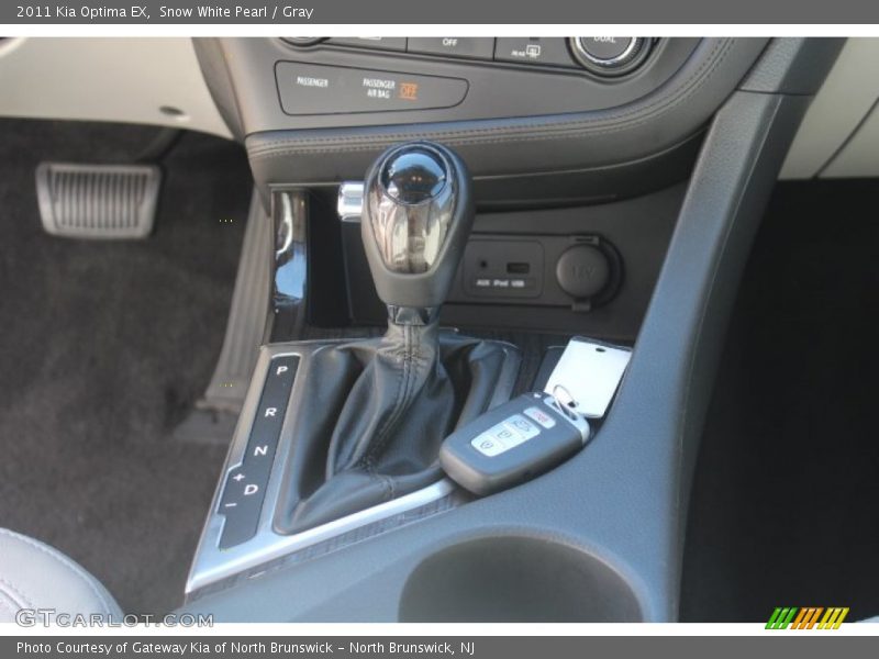 Snow White Pearl / Gray 2011 Kia Optima EX