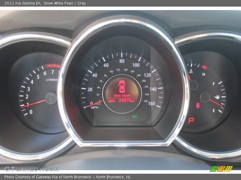 Snow White Pearl / Gray 2011 Kia Optima EX