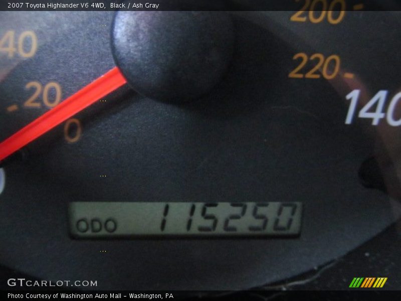 Black / Ash Gray 2007 Toyota Highlander V6 4WD