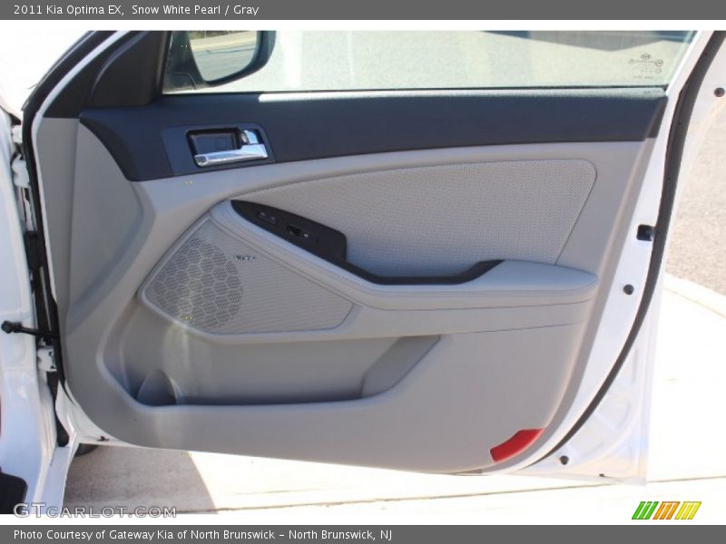 Snow White Pearl / Gray 2011 Kia Optima EX