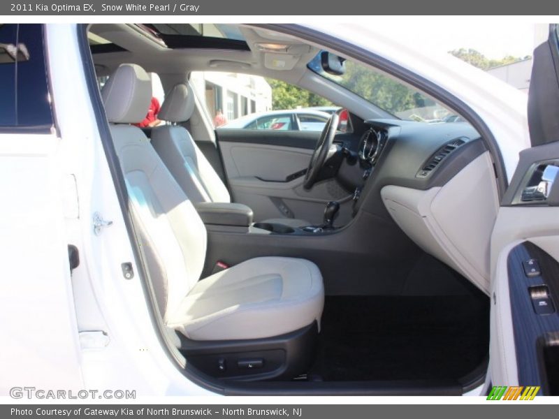 Snow White Pearl / Gray 2011 Kia Optima EX