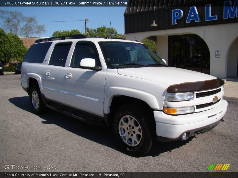 Summit White / Tan/Neutral 2005 Chevrolet Suburban 1500 Z71 4x4